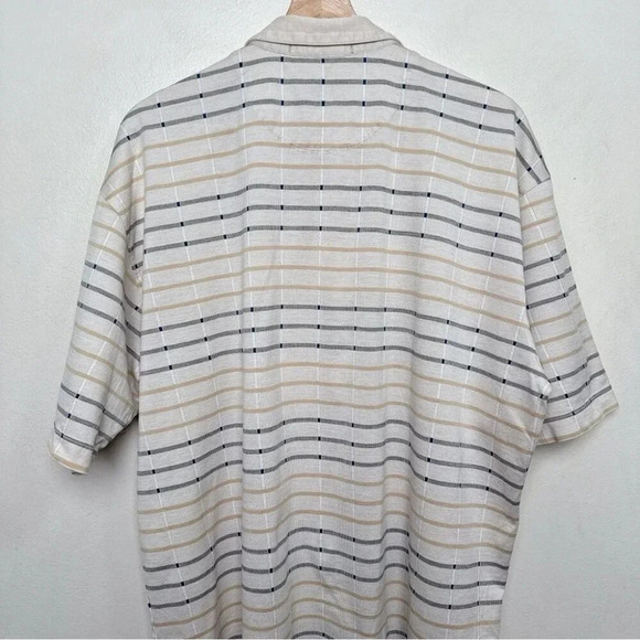 Tiger Woods Mens XL Stripes Cotton Short Sleeve Polo Golf Shirt - Picture 10 of 12